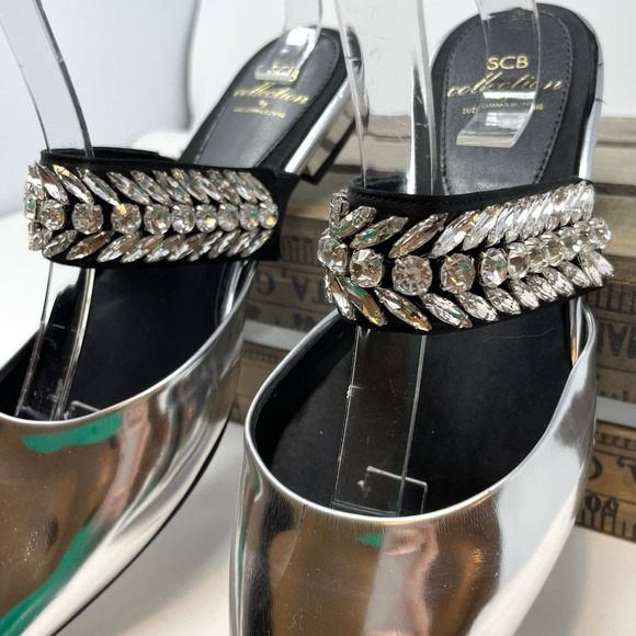 SCB Collection by Suecomma Bonnie Crystal Embellished Mules - Picture 11 of 15